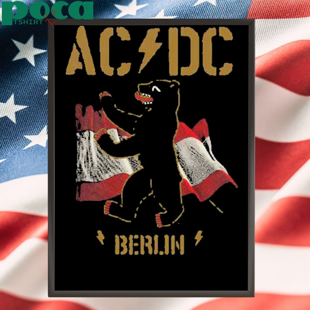 ACDC Berlin Germany PWR Tour 2025 Merchandise Tee Have A Drink On Me At Olympiastadion On June 30 2025 Washed T-Shirt