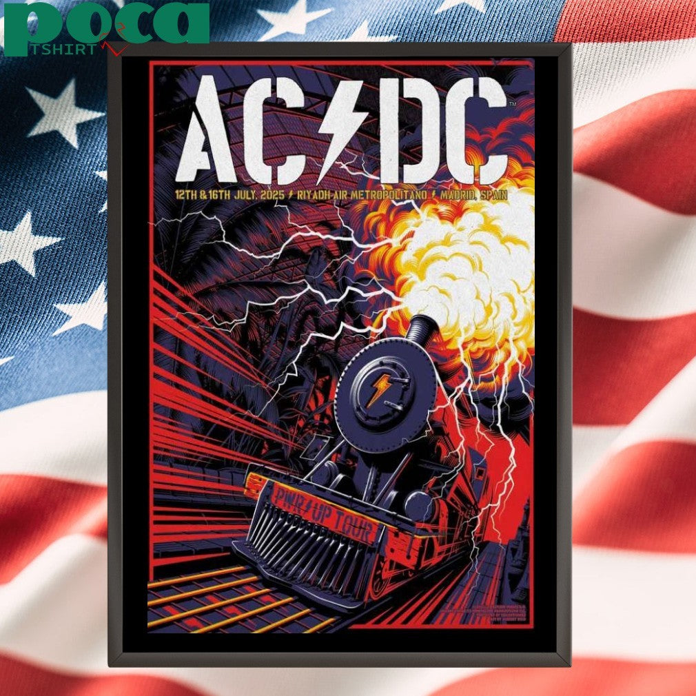 ACDC July 12 2025 Riyadh Air Metropolitano In Madrid Spain Poster shirt