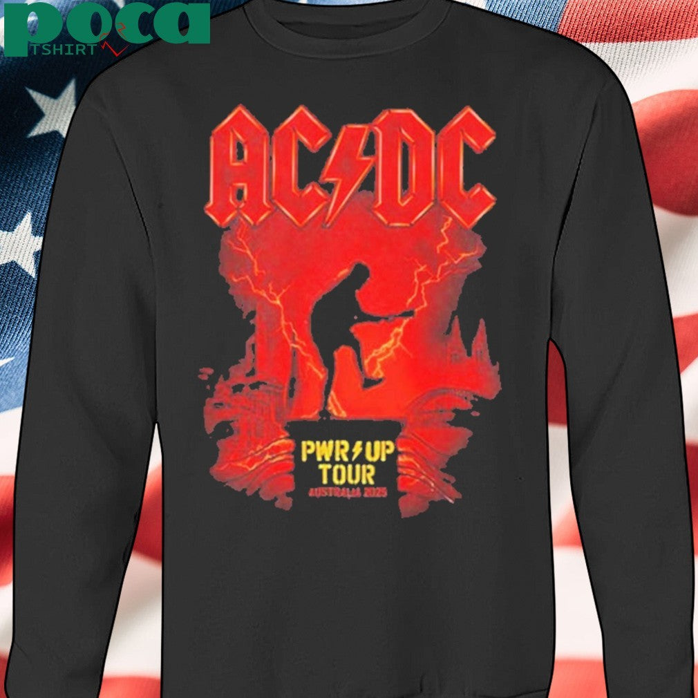 ACDC PWR UP Australia Tour Dates List For November And December 2025 Washed T-Shirt