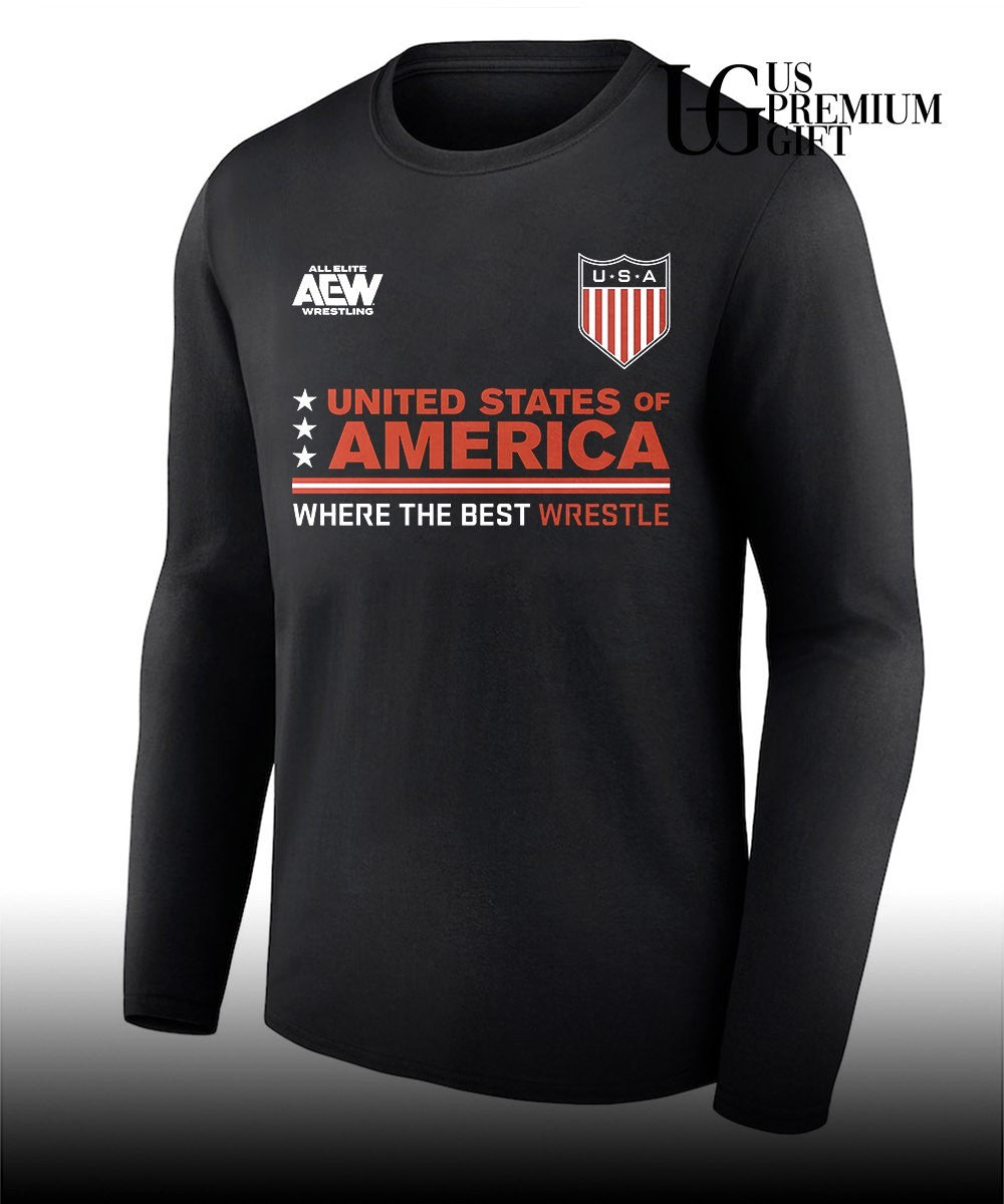 AEW United States of America Where the Best Wrestle shirt