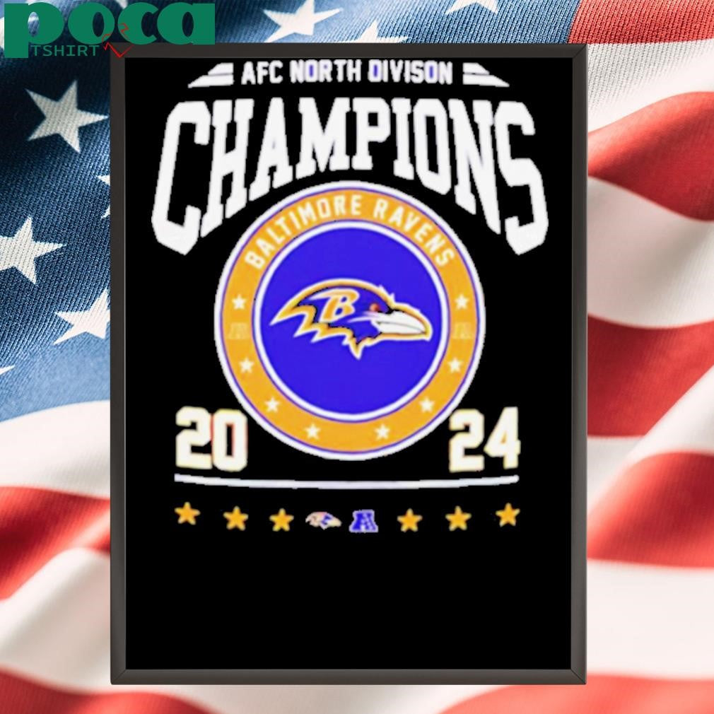 AFC North Division Champions 2024 Baltimore Ravens logo shirt