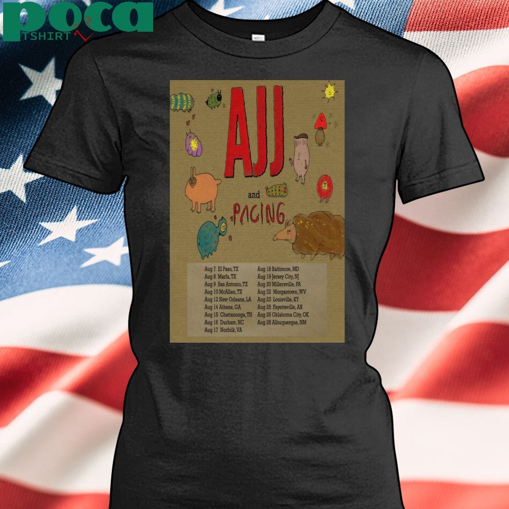 AJJ And Pacing Tour August 2025 Concerts Poster Shirt