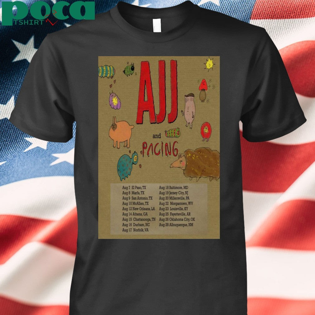 AJJ And Pacing Tour August 2025 Concerts Poster Shirt