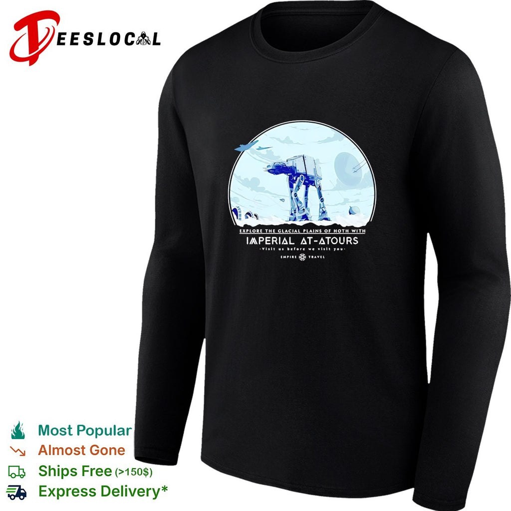 AT AT walker exploring Hoth Imperial tours poster shirt