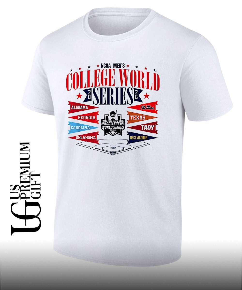 Alabama Georgia Carolina Oklahoma Ole Miss Texas Troy West Virginia NCAA Men’s College World Series 2026 shirt