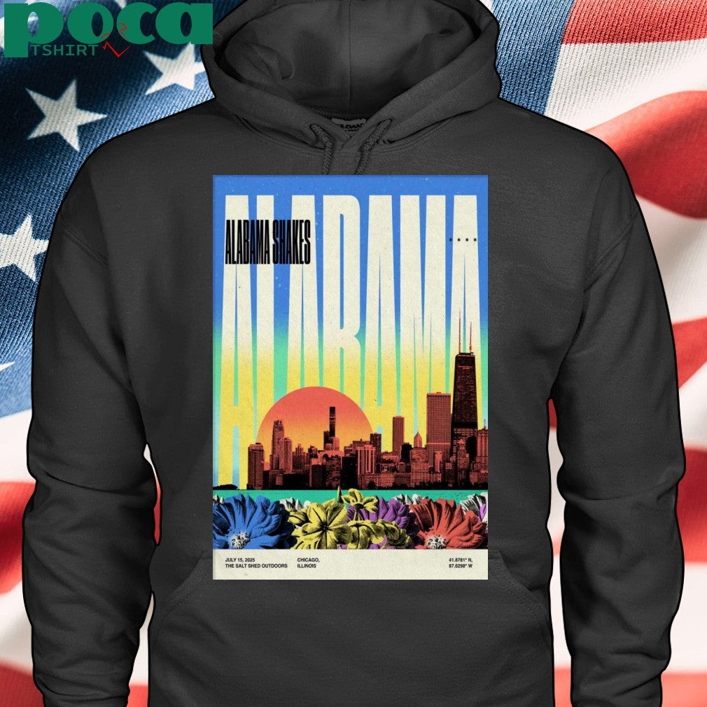 Alabama Shakes Chicago 2025 Tour On July 15 Poster T-shirt