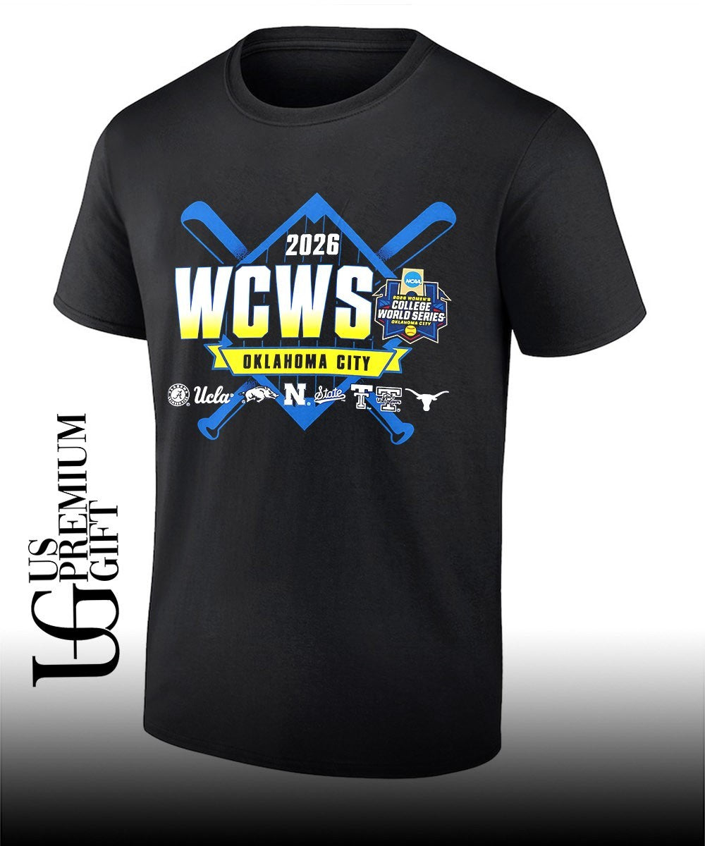 Alabama UCLA Arkansas Northwestern Nc State Tennessee Texas 2026 WCWS Oklahoma City shirt