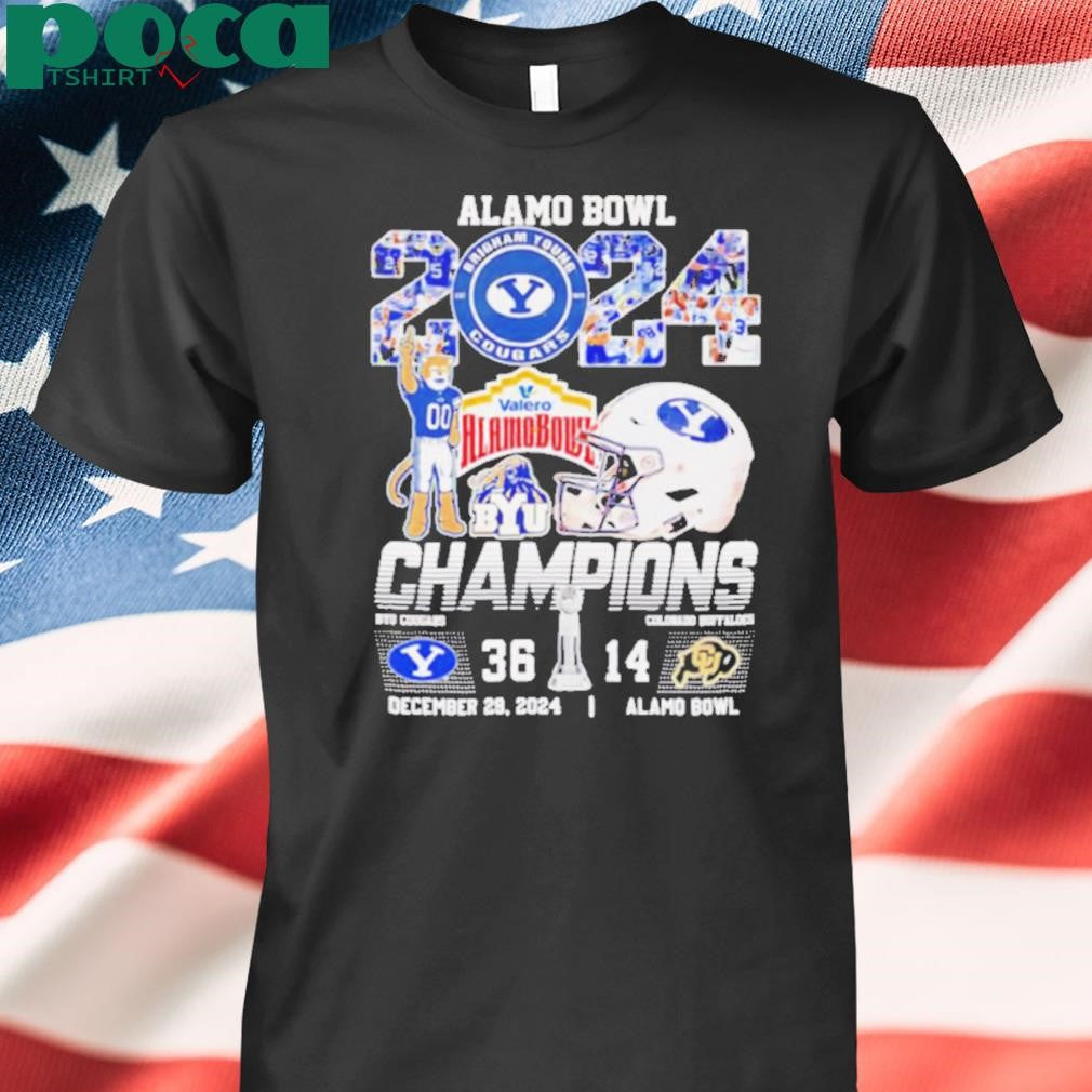 Alamo Bowl 2024 Champions Byu Cougars mascot shirt