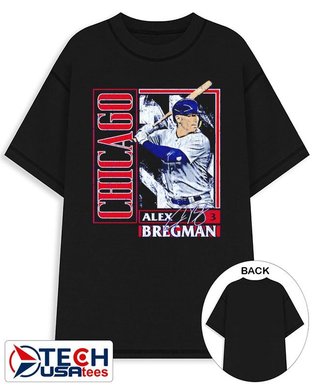 Alex Bregman #3 Chicago Cubs Baseball signature card style shirt
