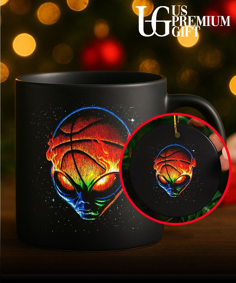 Alien Space Flame print Basketball shirt