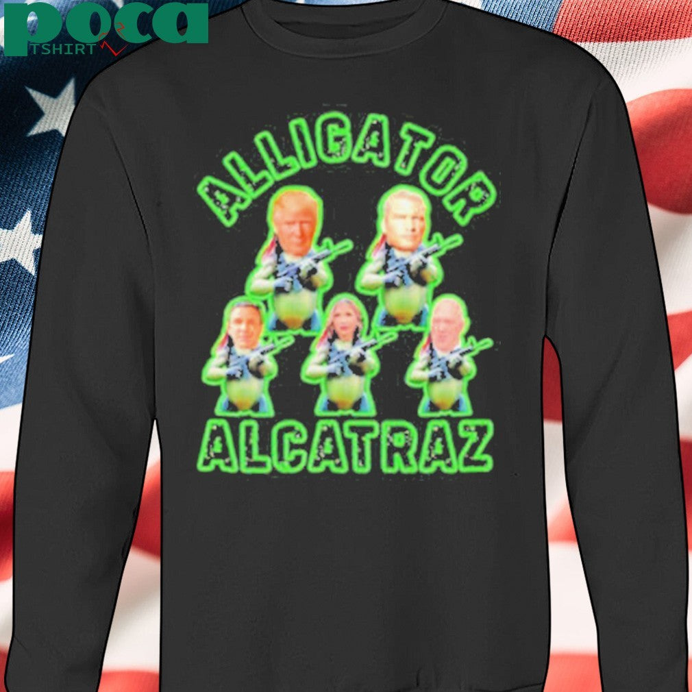 Alligator Alcatraz Trump gun shirt