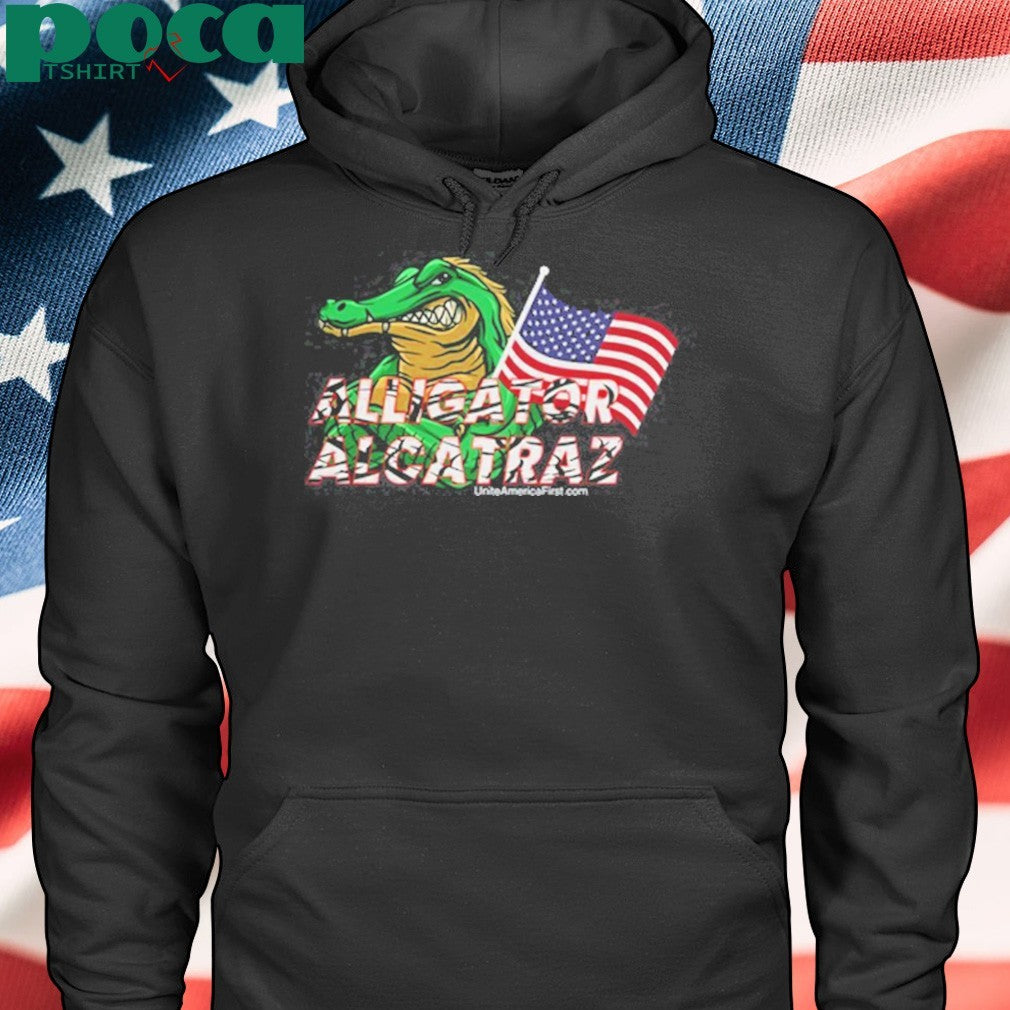 Alligator Alcatraz Uniteamericafirst.Com T-shirt