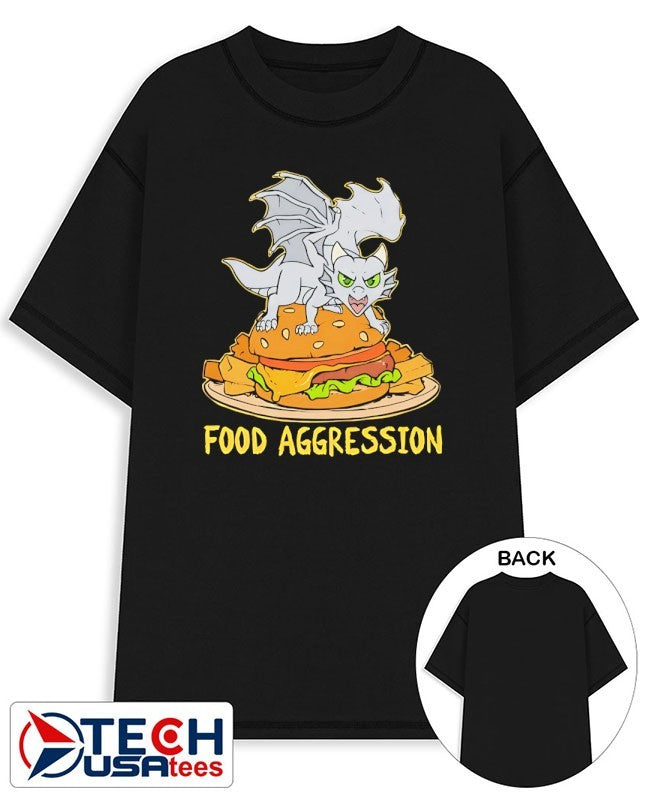 Always Hungry food aggression Dragon burger shirt