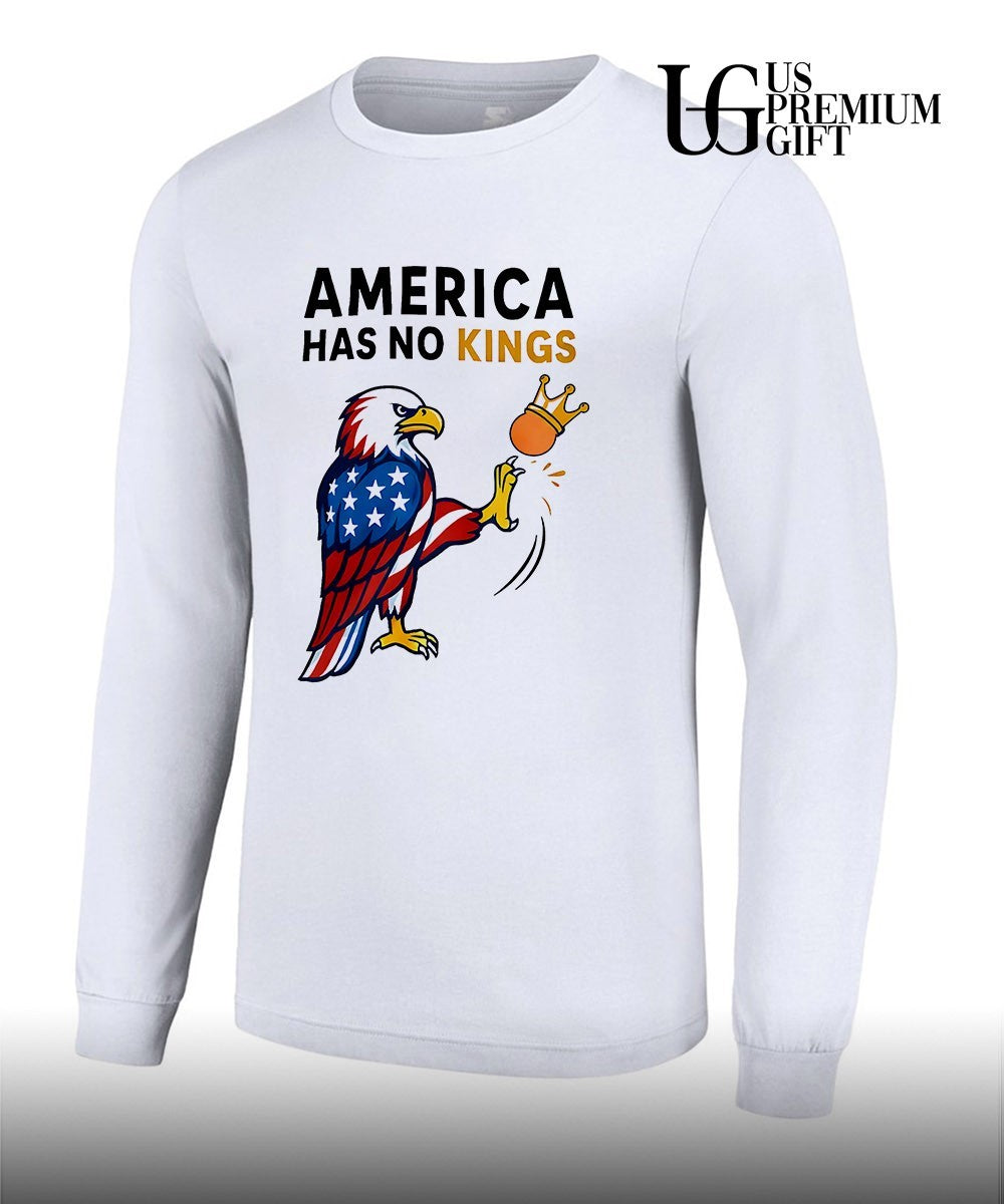 America Has No Kings Eagle Kick Orange Anti Trump shirt