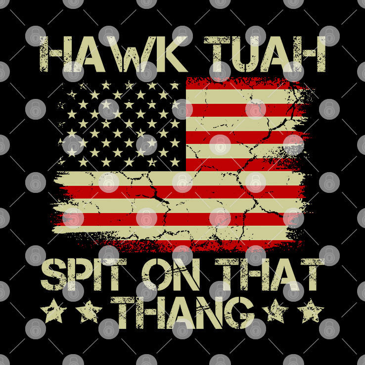 American Flag Hawk Tuah 24 Spit On That Thang T Shirt