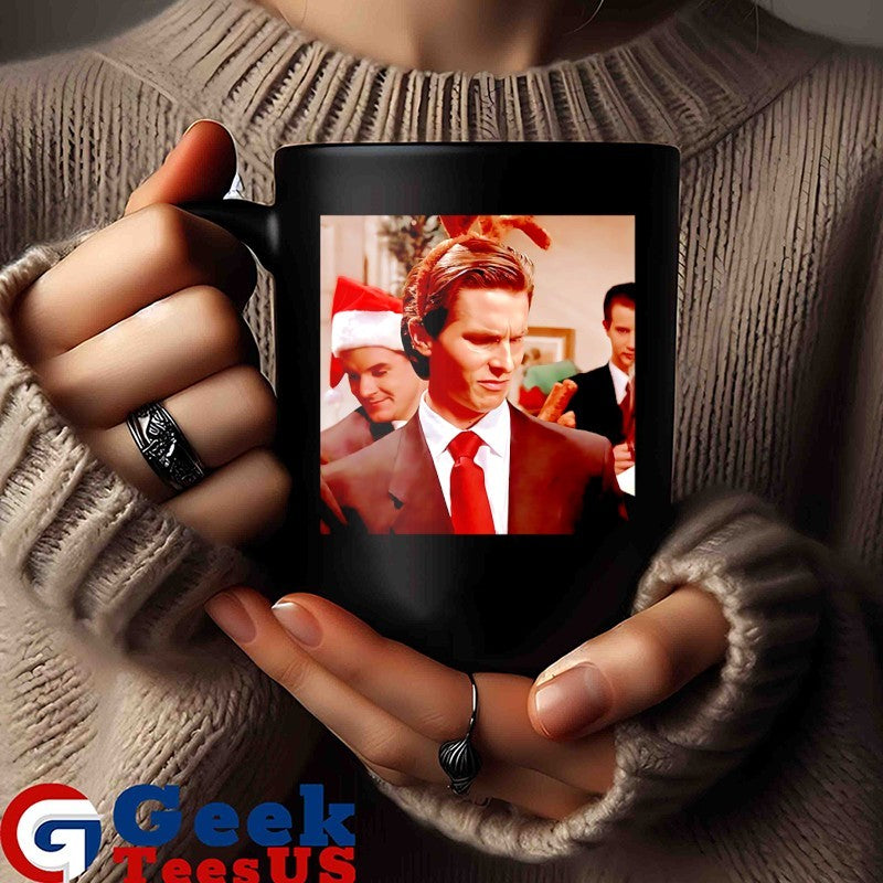 American Psycho with Christmas shirt