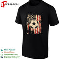 American flag soccer ball forest patriotic shirt