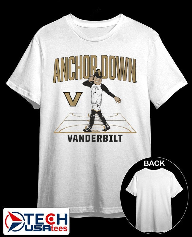 Anchor Down Vanderbilt Commodores Basketball mascot court shirt