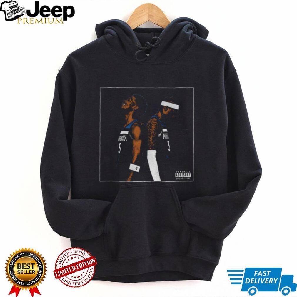 Anthony Edwards vs Jaden McDaniels Album cover parental advisory shirt]