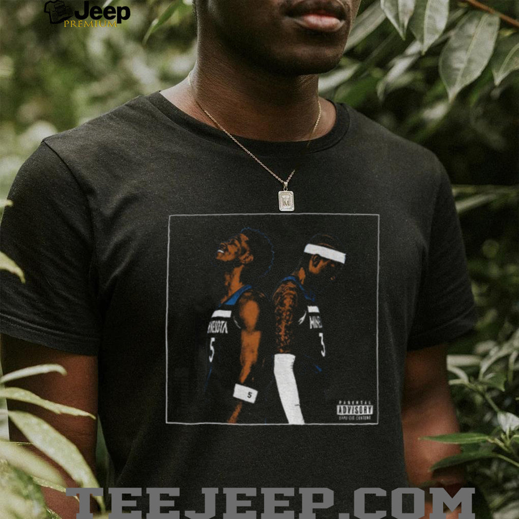 Anthony Edwards vs Jaden McDaniels Album cover parental advisory shirt]