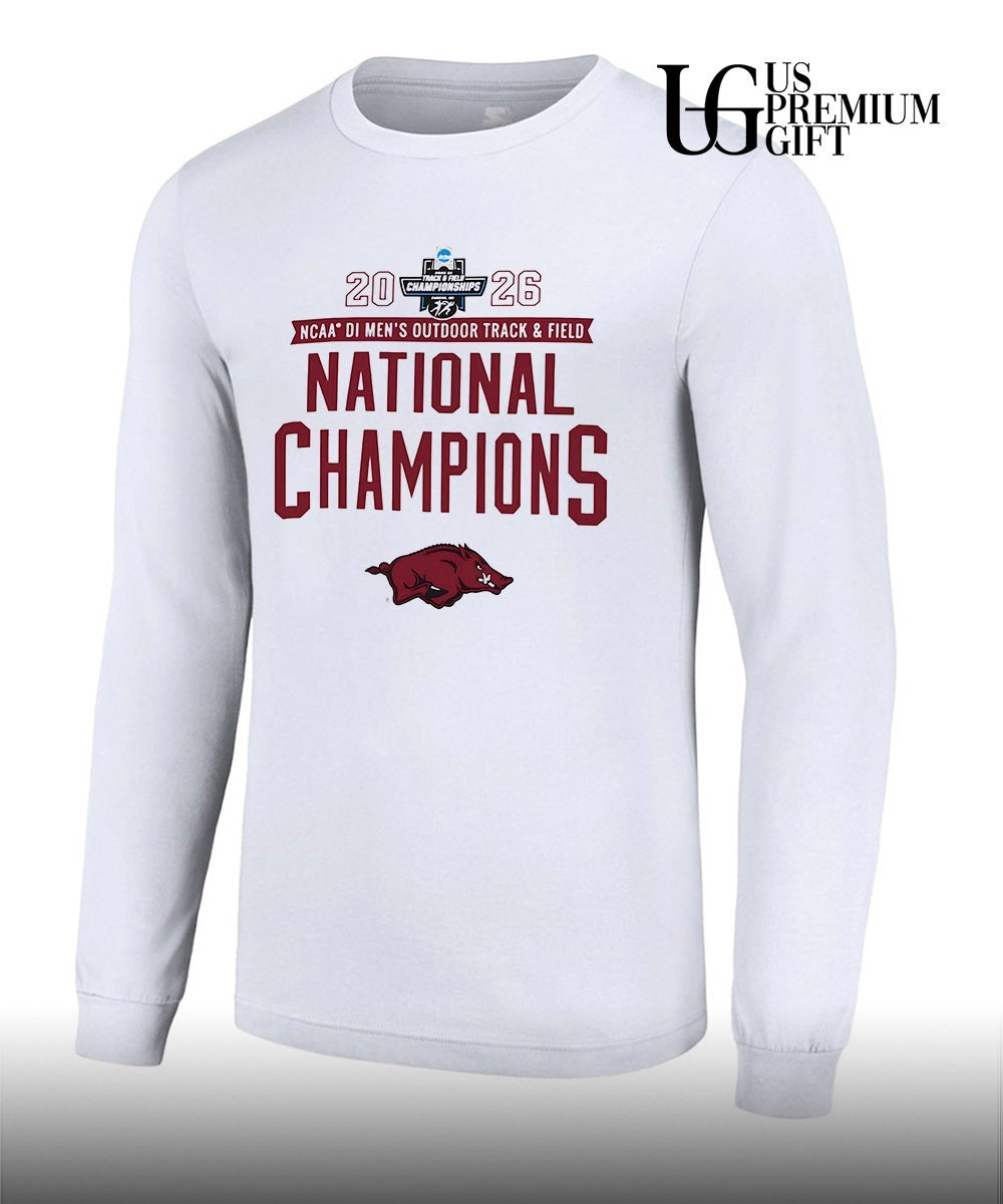 Arkansas Razorbacks 2026 NCAA Men’s Outdoor Track and Field National Champions T-shirt