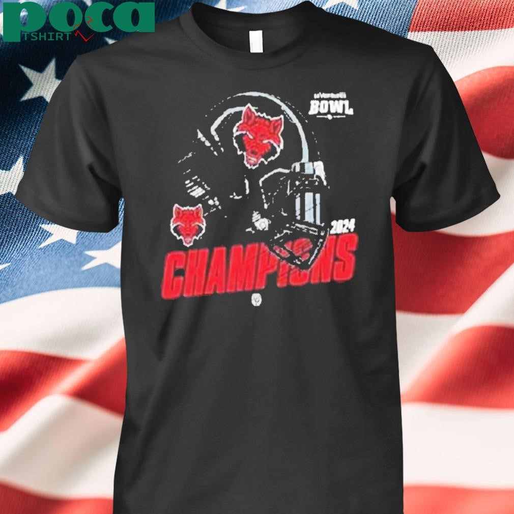 Arkansas State Red Wolves Football 68 Ventures Bowl Champions 2024 Helmet Logo Ncaaf Bowl Games 2024-2025 Shirt