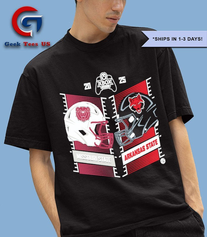 Arkansas State Red Wolves vs Missouri State Bears 2025 Xbox Bowl h2h T-shirt