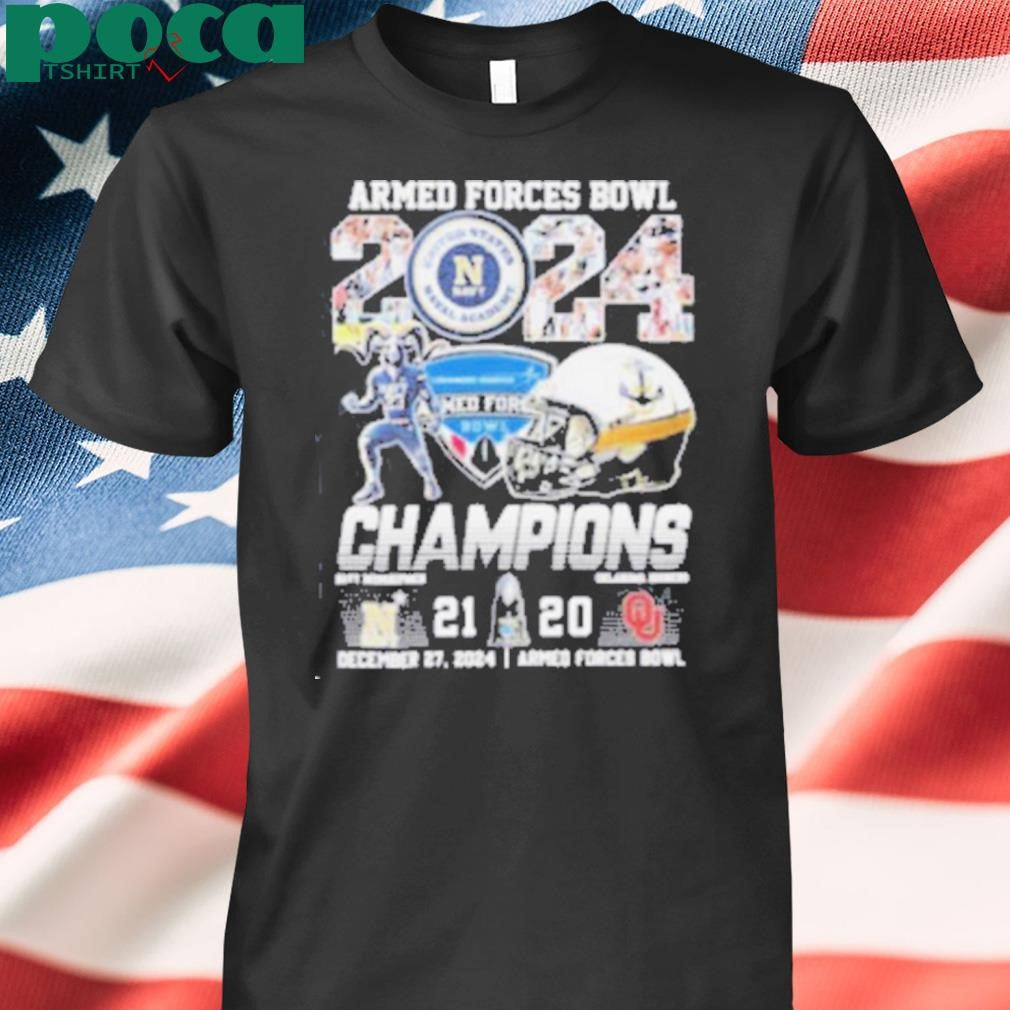 Armed Forces Bowl Champions Navy Midshipmen 21 20 Oklahoma Sooners Final Score Shirt
