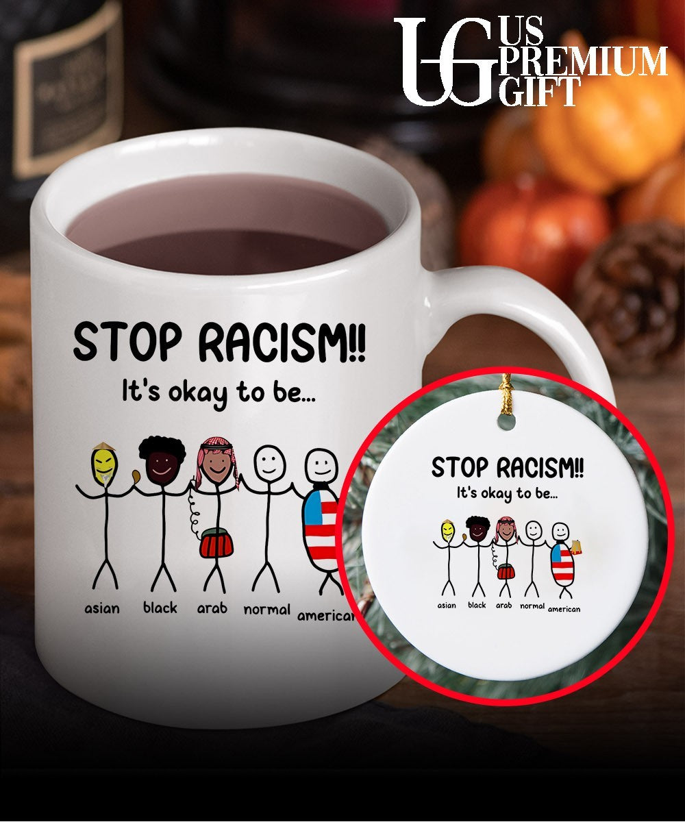 Asian Black Arab Normal American Stop Racism it’s okay to be shirt