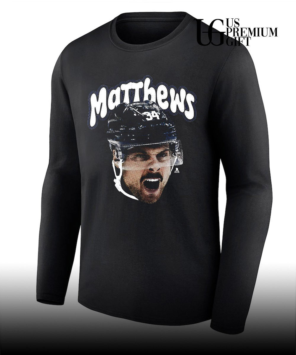 Auston Matthews Toronto Maple Leafs NHL Matthews scream big head shirt