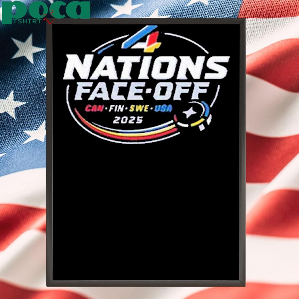 Authorized 4 Nations Face-Off CAN FIN SWE USA 2025 T-Shirt