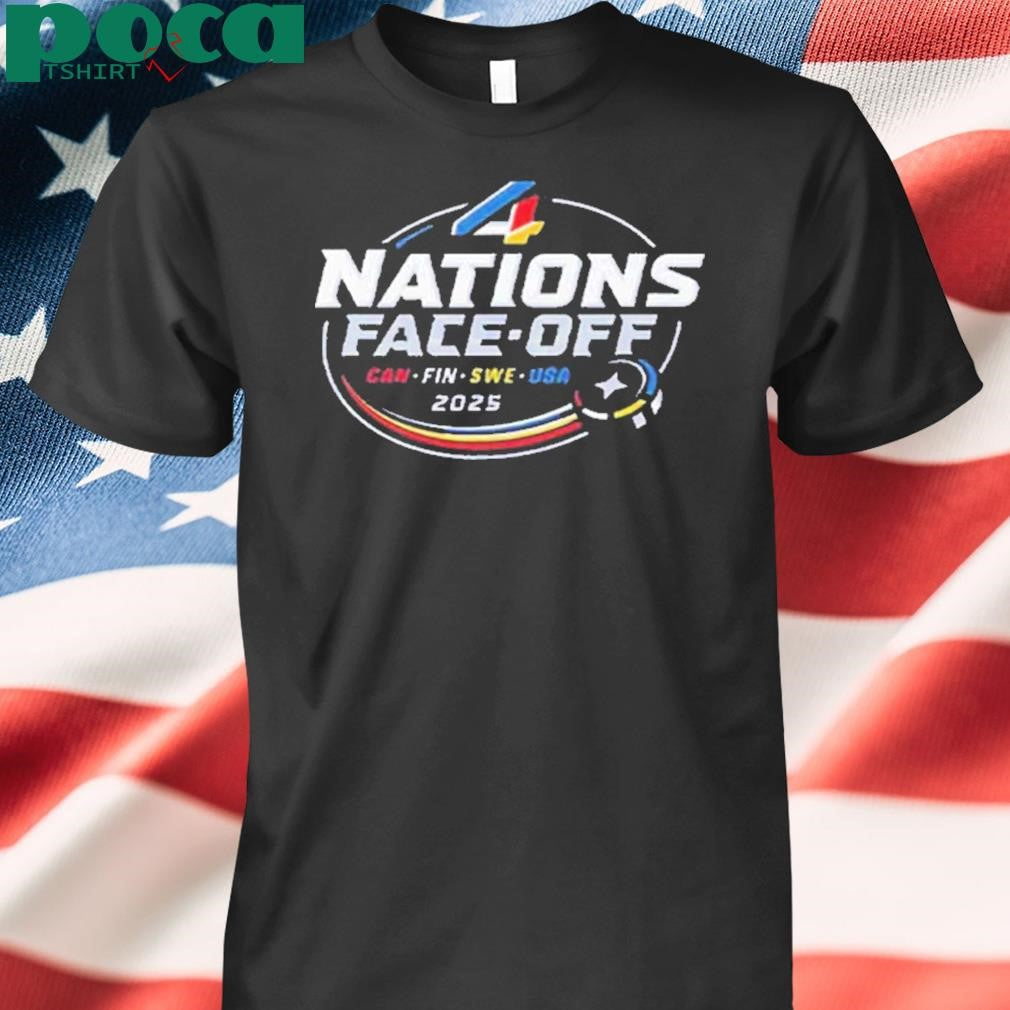 Authorized 4 Nations Face-Off CAN FIN SWE USA 2025 T-Shirt