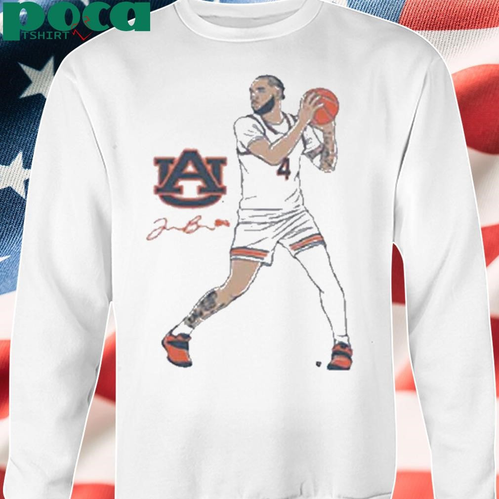 Authorized AUBURN BASKETBALL JOHNI BROOME SUPERSTAR POSE T-SHIRT