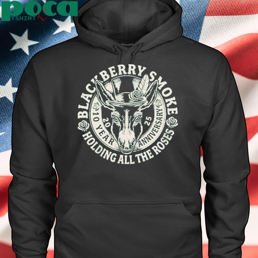 Authorized Blackberry Smoke Holding All The Roses 10 Year Anniversary Shirt