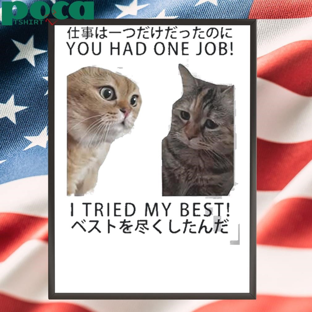 Authorized Cats You Had One Job I Tried My Best Shirt