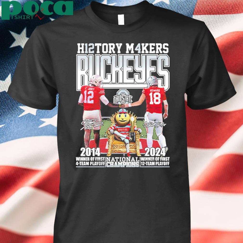 Authorized H12tory M4kers Buckeyes National Champs Two-Sided Shirt