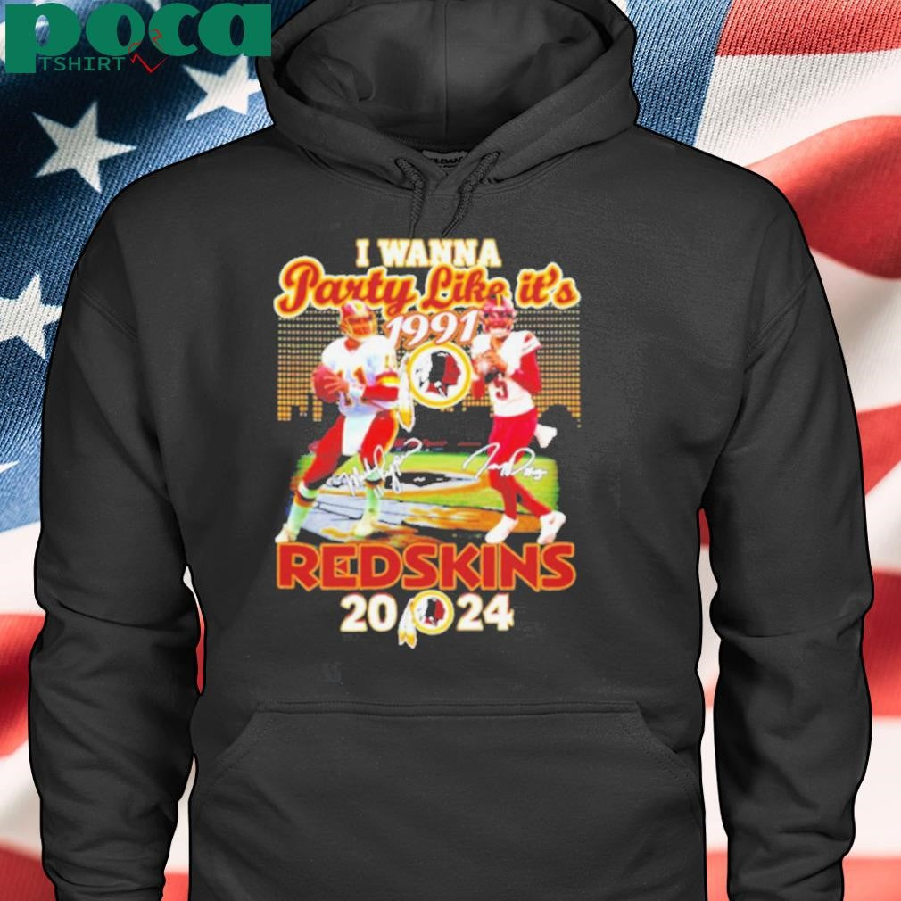 Authorized I wanna party like it’s 1991 Washington Commanders Redskins 2024 shirt