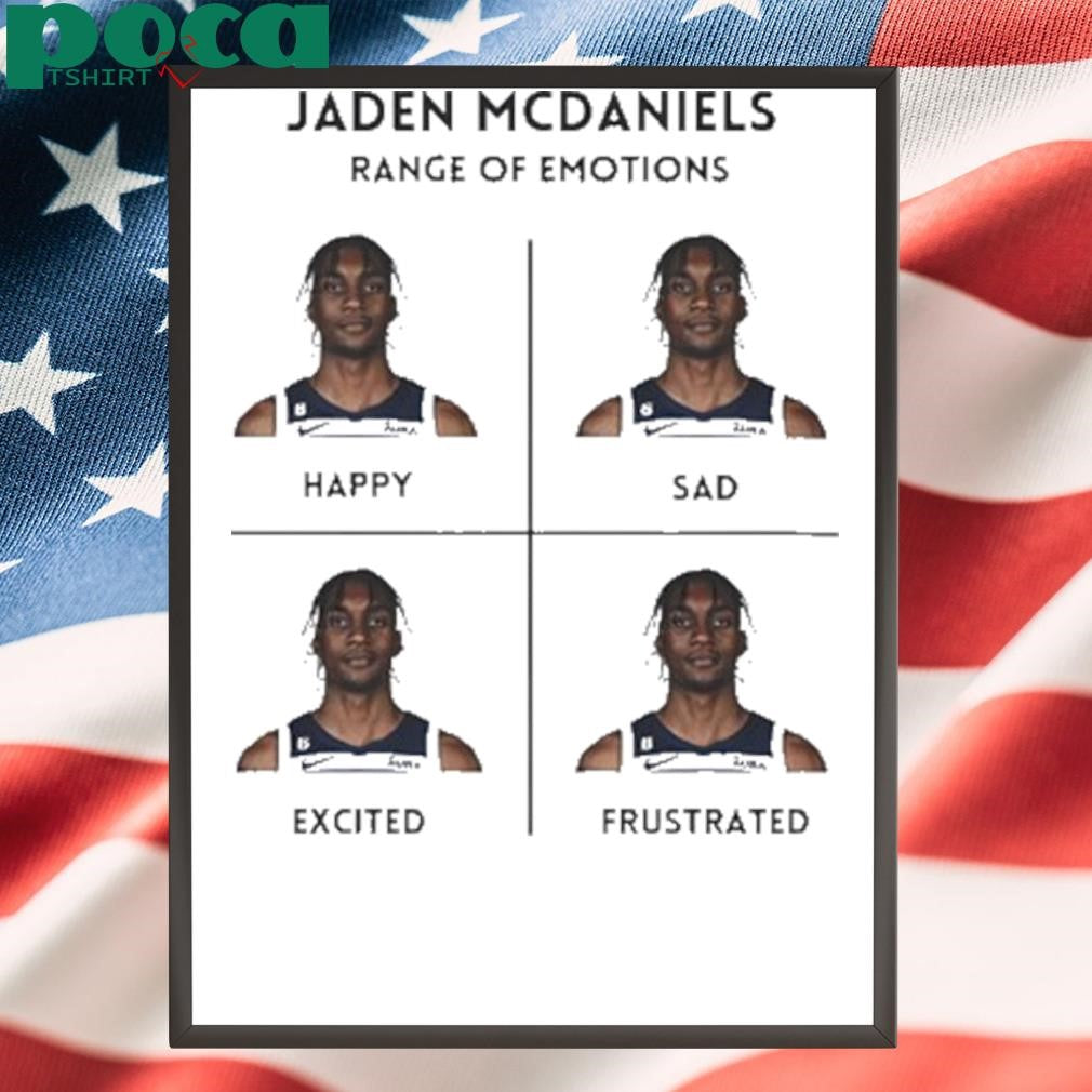 Authorized Jaden Mcdaniels Minnesota Timberwolves Range Of Emotions Shirt