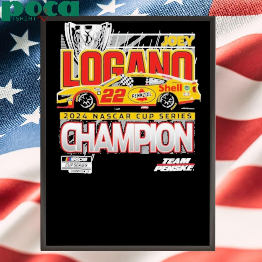 Authorized Men’s Team Penske Black Joey Logano 2024 NASCAR Cup Series Champion Official T Shirt