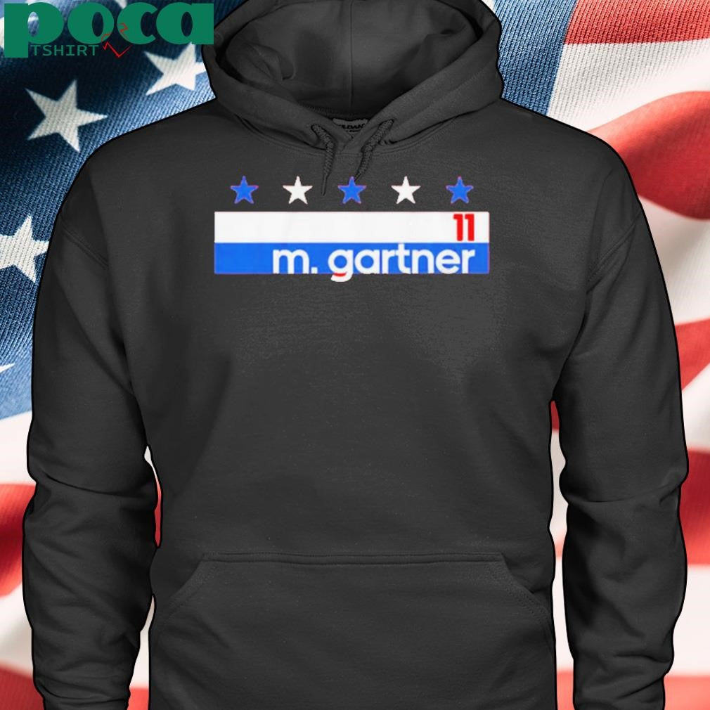 Authorized Mike Gartner #11 stripe Washington Capitals T-shirt