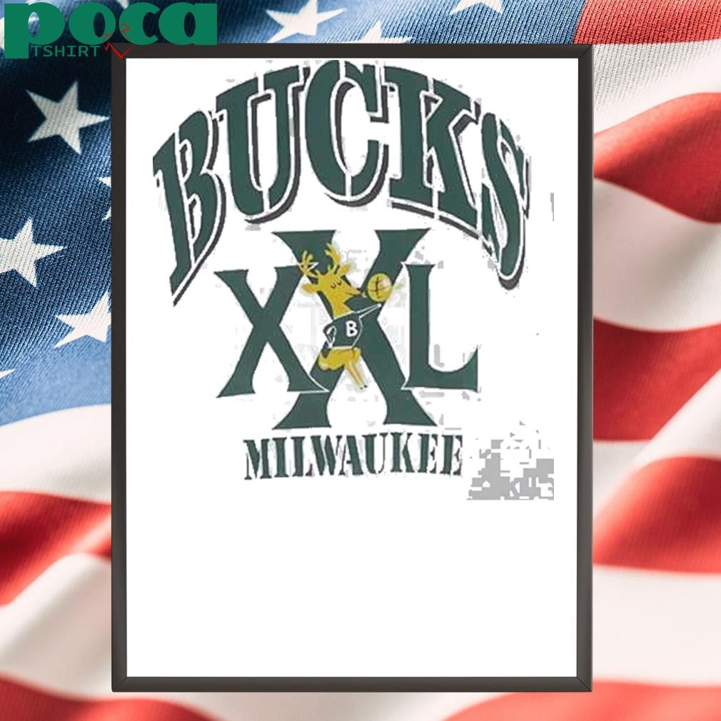 Authorized Milwaukee Bucks Xxl Nba Spell Out Vintage Shirt