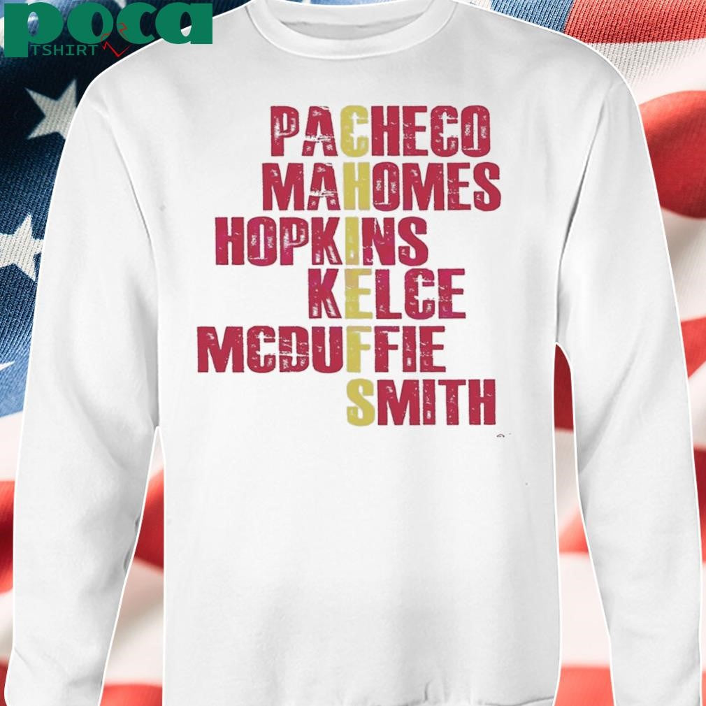 Authorized Pacheco Mahomes Hopkins Kelce Mcduffie Smith Chiefs Vintage Shirt