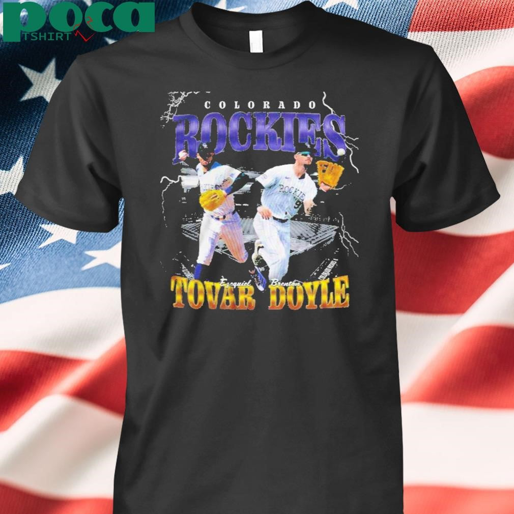 Authorized Rockies Brenton Doyle & Ezequiel Tovar Gold Glove Shirt