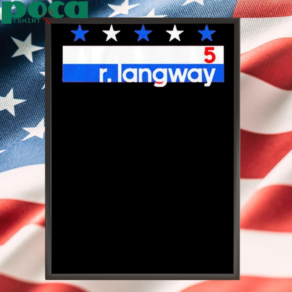 Authorized Rod Langway Name Number Stripe shirt