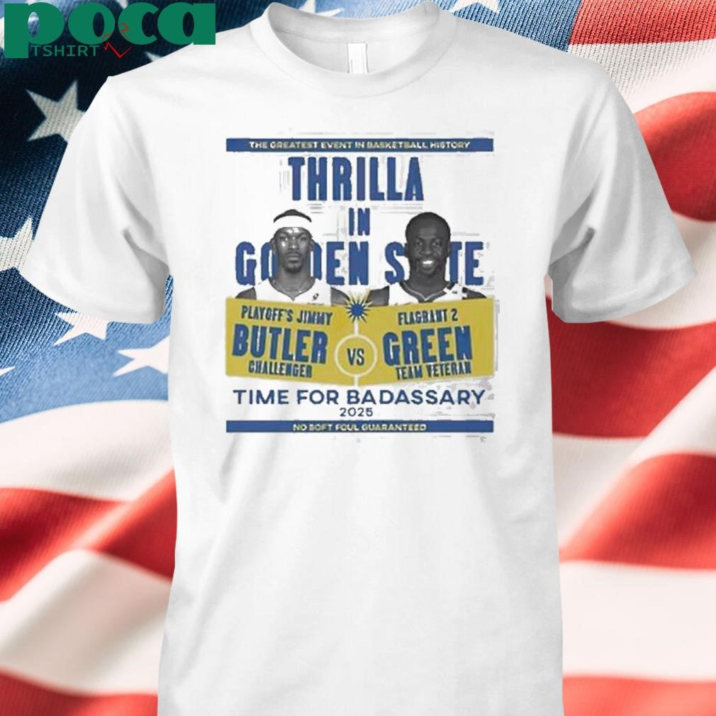 Authorized Thrilla In Golden State 2025 Basketball Black Version Shirt