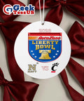 AutoZone Liberty Bowl 2026 Navy Midshipmen vs Cincinnati Bearcats logo Ornament
