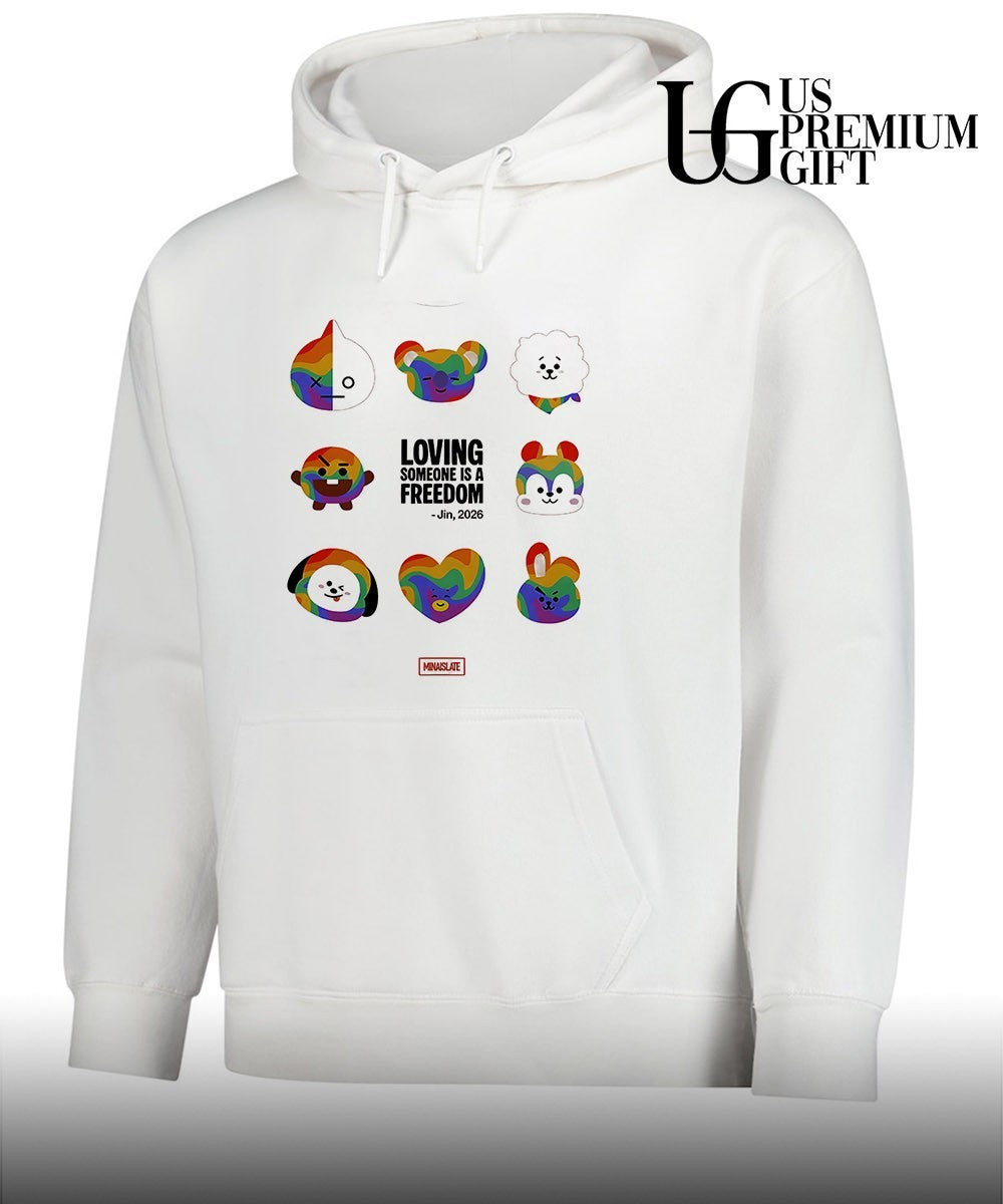 BT21 characters Loving Someone Is A Freedom Jin 2026 shirt