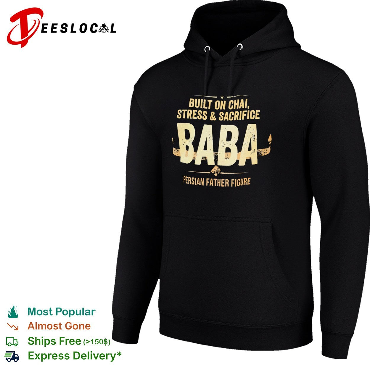 Baba Built on Chai Stress and Sacrifice Persian Father Figure shirt