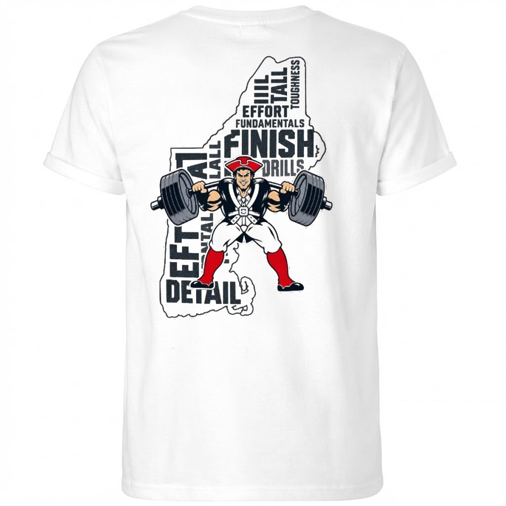 [Front+Back] Pat Patriot Colonial Barbell Shirt