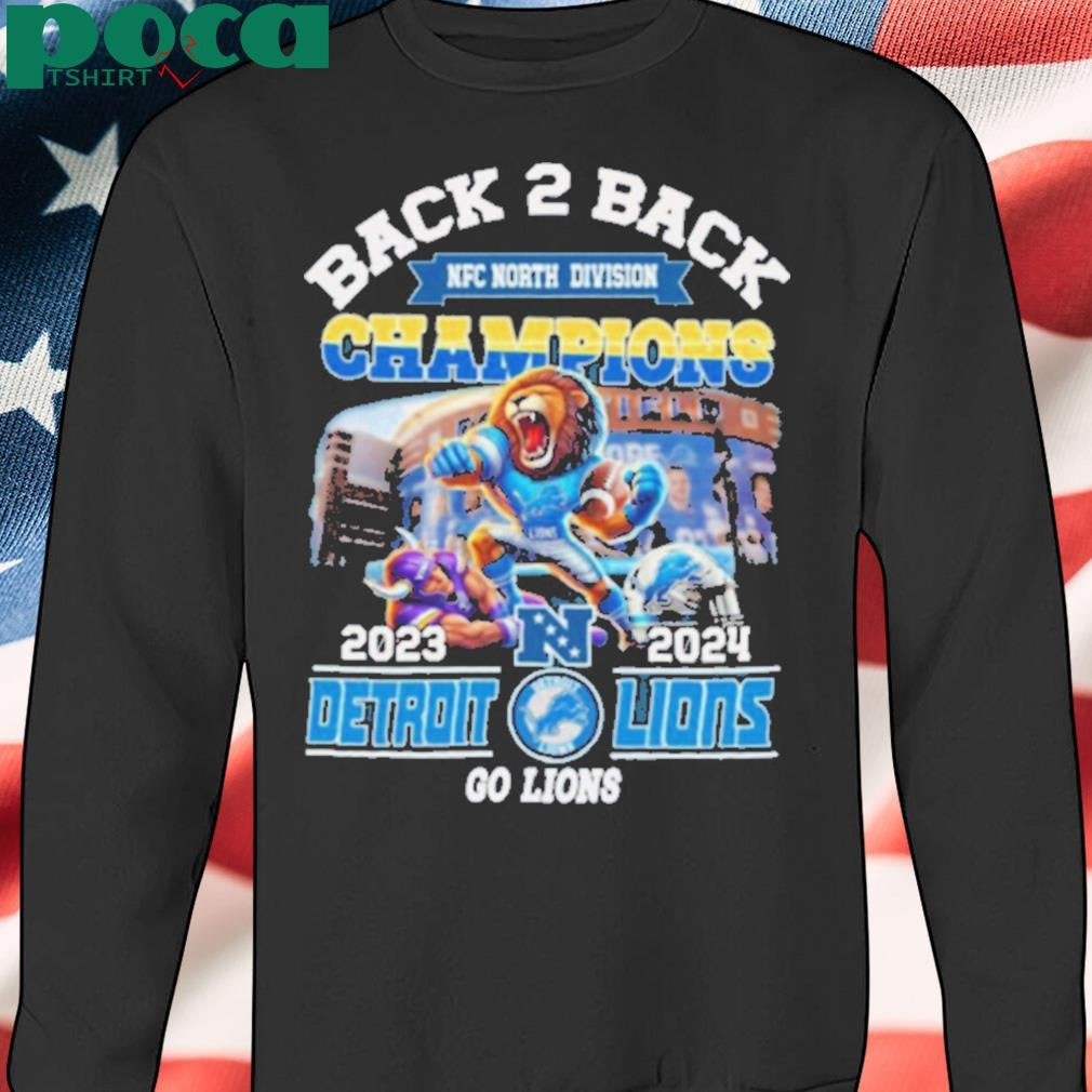 Back To Back NFC North Division Champions Detroit Lions 2025 Go Lions T Shirt